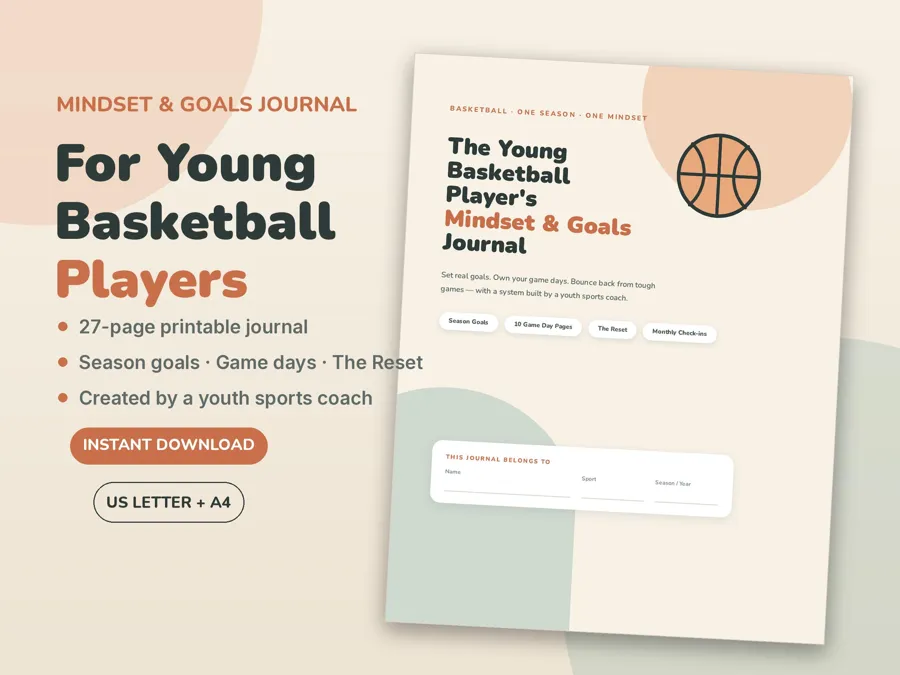 Basketball Journal, printable