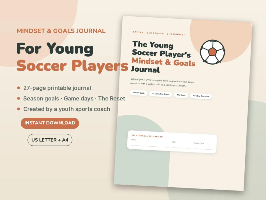 Soccer Journal, printable
