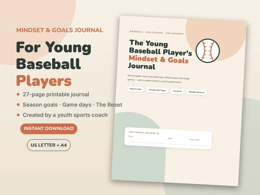 Baseball Journal, printable